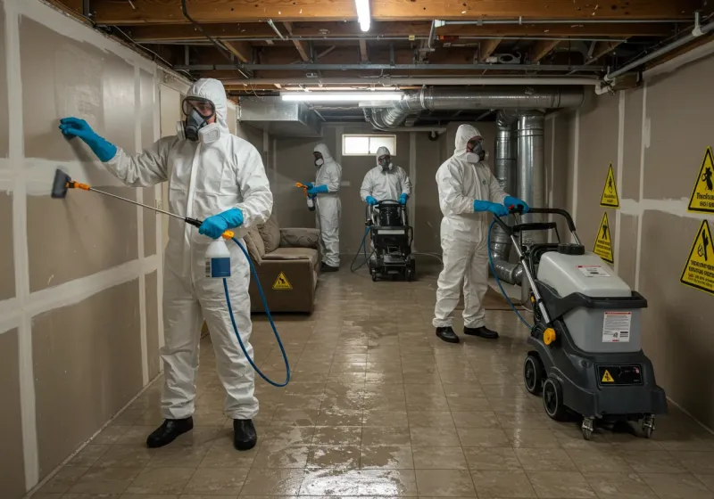 Basement Moisture Removal and Structural Drying process in Loudoun County, VA